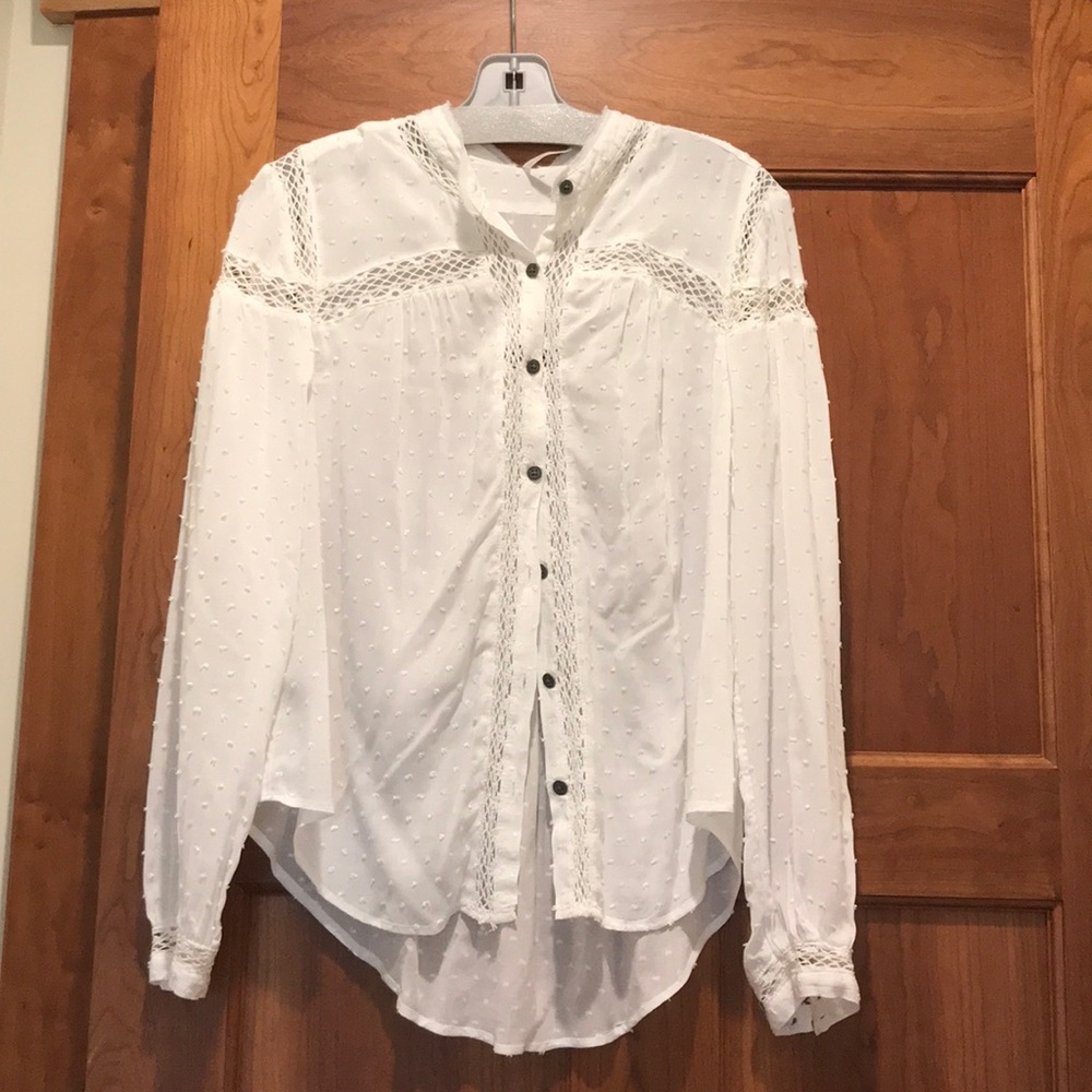 Free people white cutout tunic top!